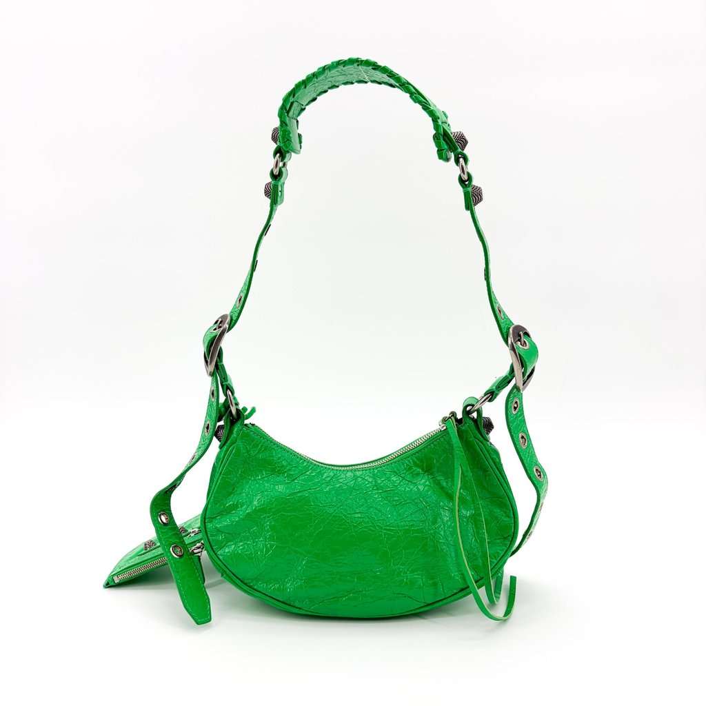 Balenciaga Le Cagol XS Shoulder Bag Bright Green Green Leather Good - Inside View