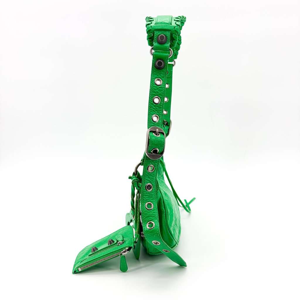 Balenciaga Le Cagol XS Shoulder Bag Bright Green Green Leather Good - Model View