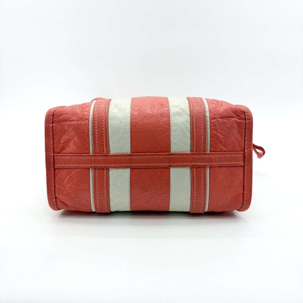 Balenciaga Bazaar Shopper XS Red White Stripe Red Leather Good - Box View