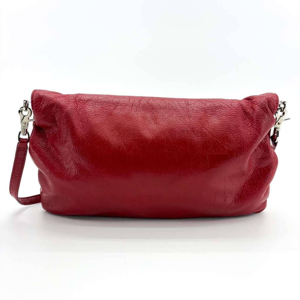 Balenciaga Giant 12 Gold Hip Bag Red Red Leather Good - Back View