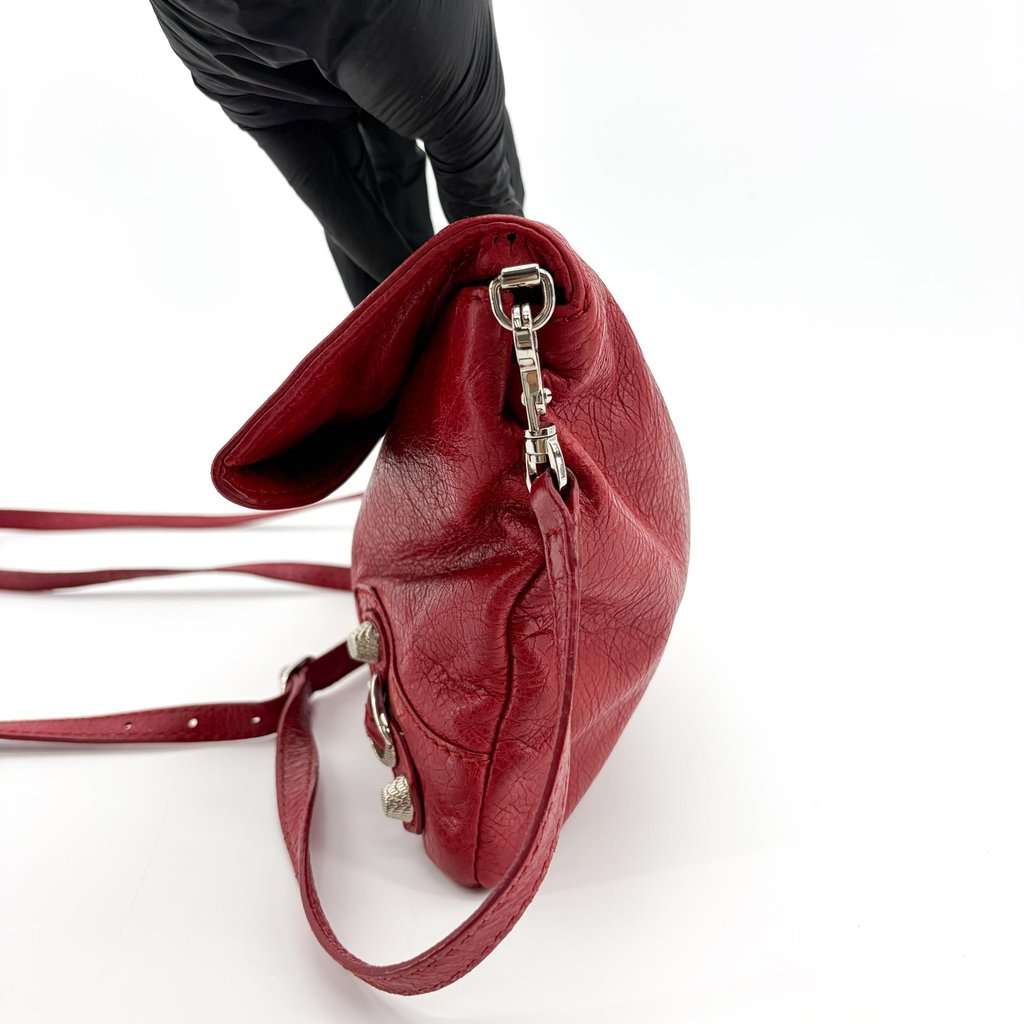 Balenciaga Giant 12 Gold Hip Bag Red Red Leather Good - Inside View