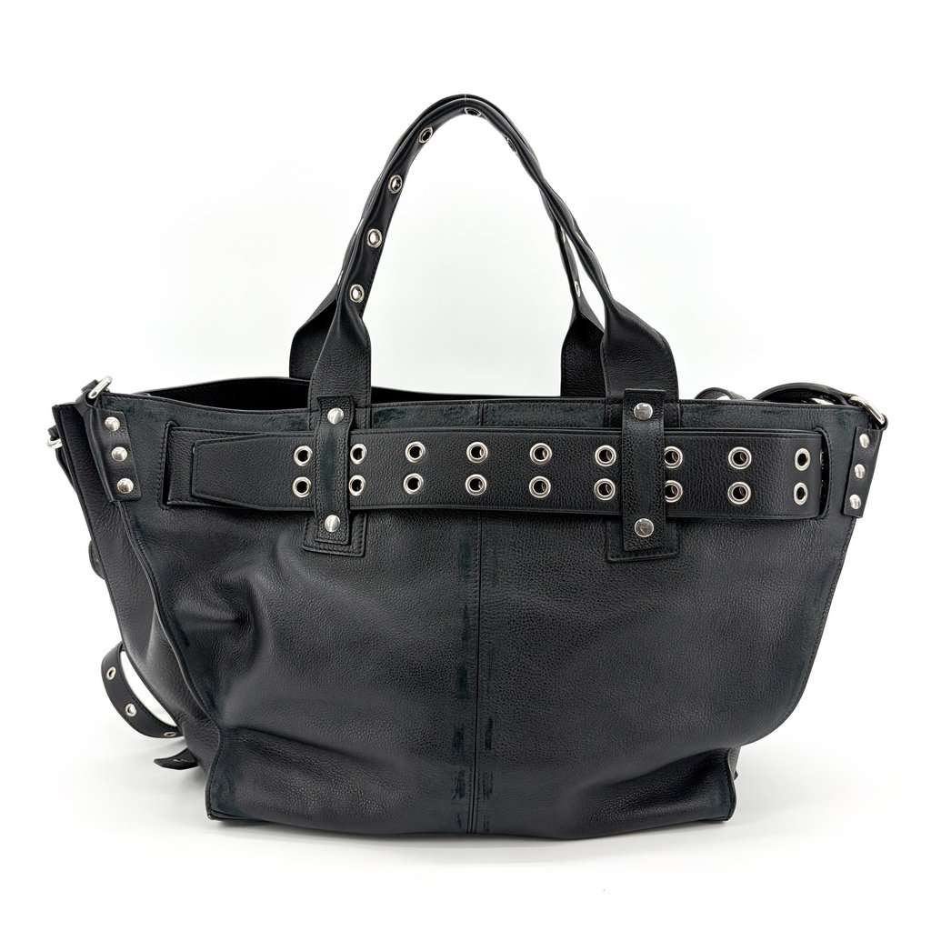 Balenciaga EMO Large Tote Bag Black Black Leather Very good - Inside View