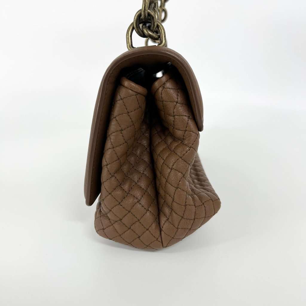 Bottega Veneta Intrecciato Olympia Note Shoulder Bag Brown Leather Very good - Inside View