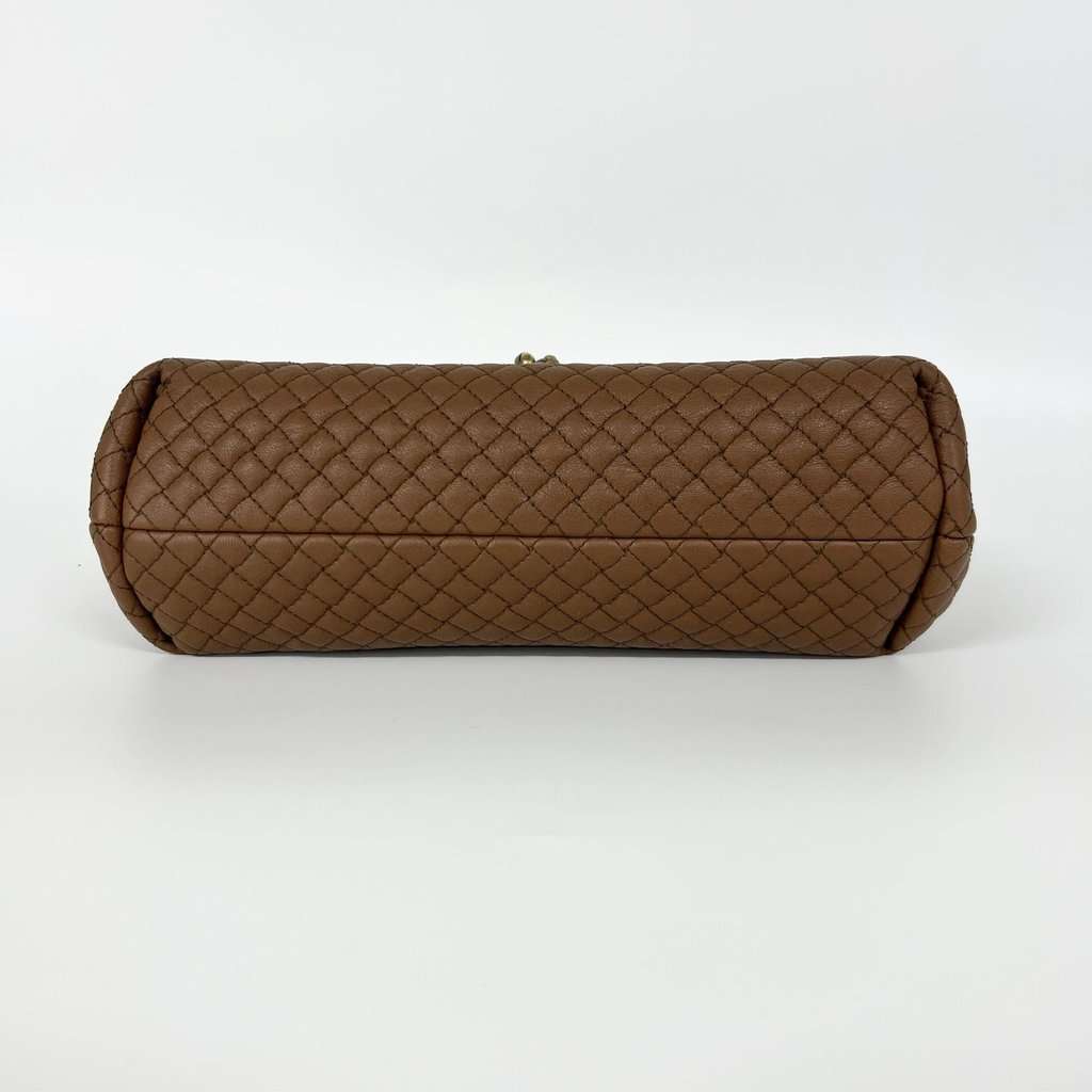 Bottega Veneta Intrecciato Olympia Note Shoulder Bag Brown Leather Very good - Box View