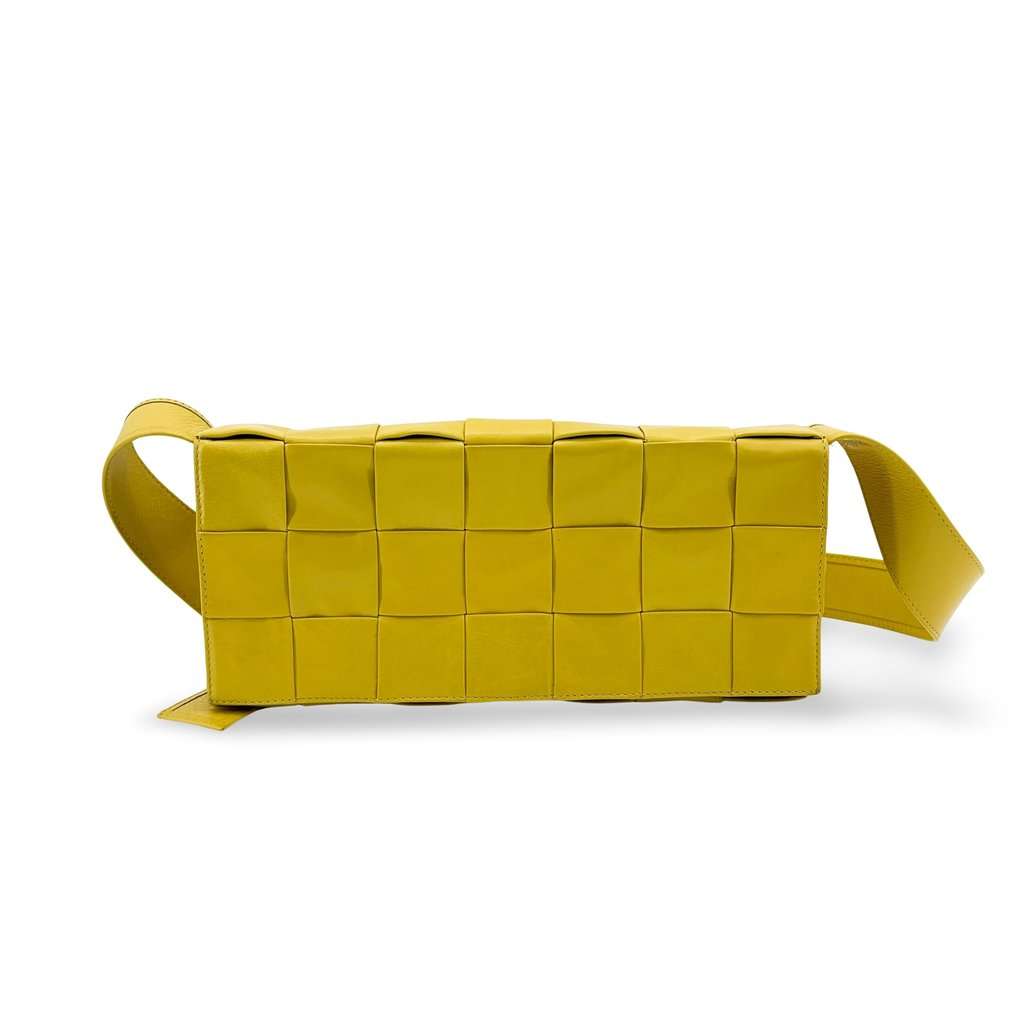 Bottega Veneta Cassette Bag Yellow Yellow Leather Very good - Front View