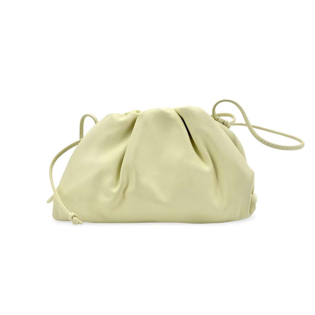 Bottega Veneta Mini Pouch Cream MultiColor Leather Good - Front View