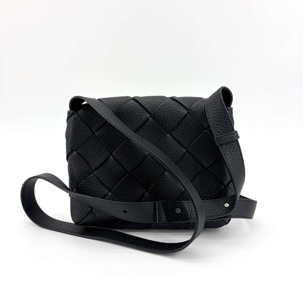 Bottega Veneta Small Cobble Shoulder Bag Black Black Leather Very good - Inside View