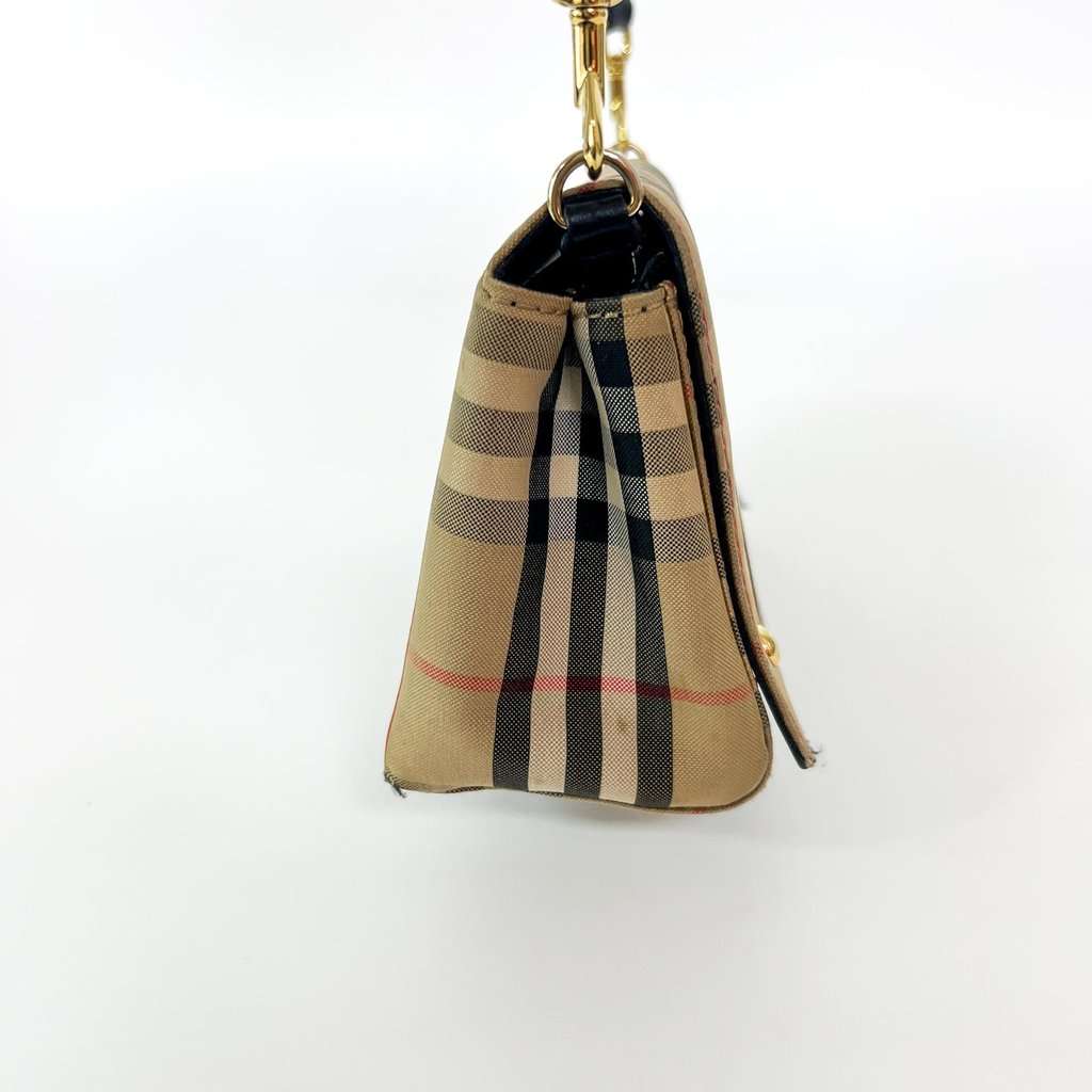 Burberry Vintage Check Note Crossbody Bag Archive Beige Black Good - Inside View