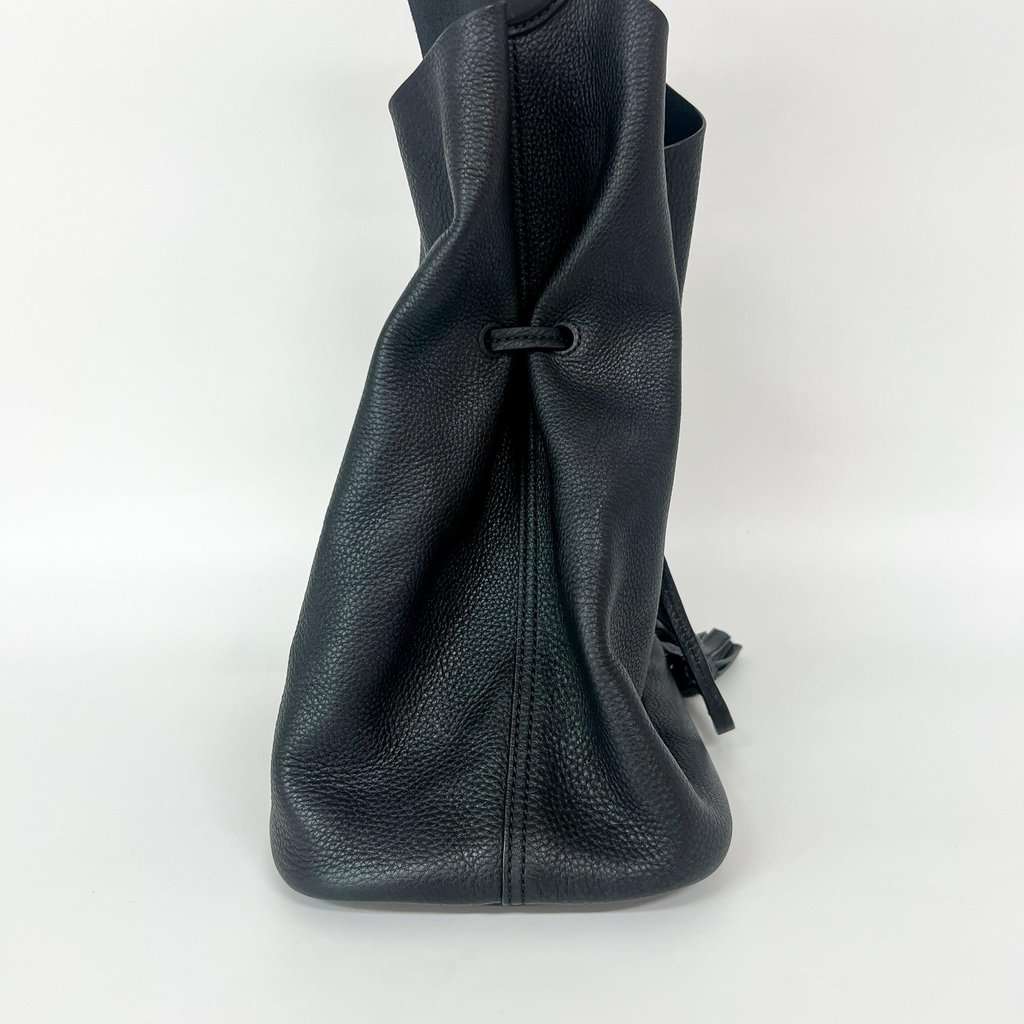 Burberry Leather Ashby Tassel Hobo Shoulder Bag Black Good - Inside View