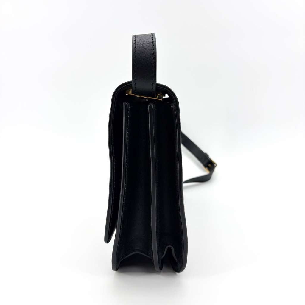 Burberry Small TB Bag Black Gold Hardware Black Leather Very good - Inside View