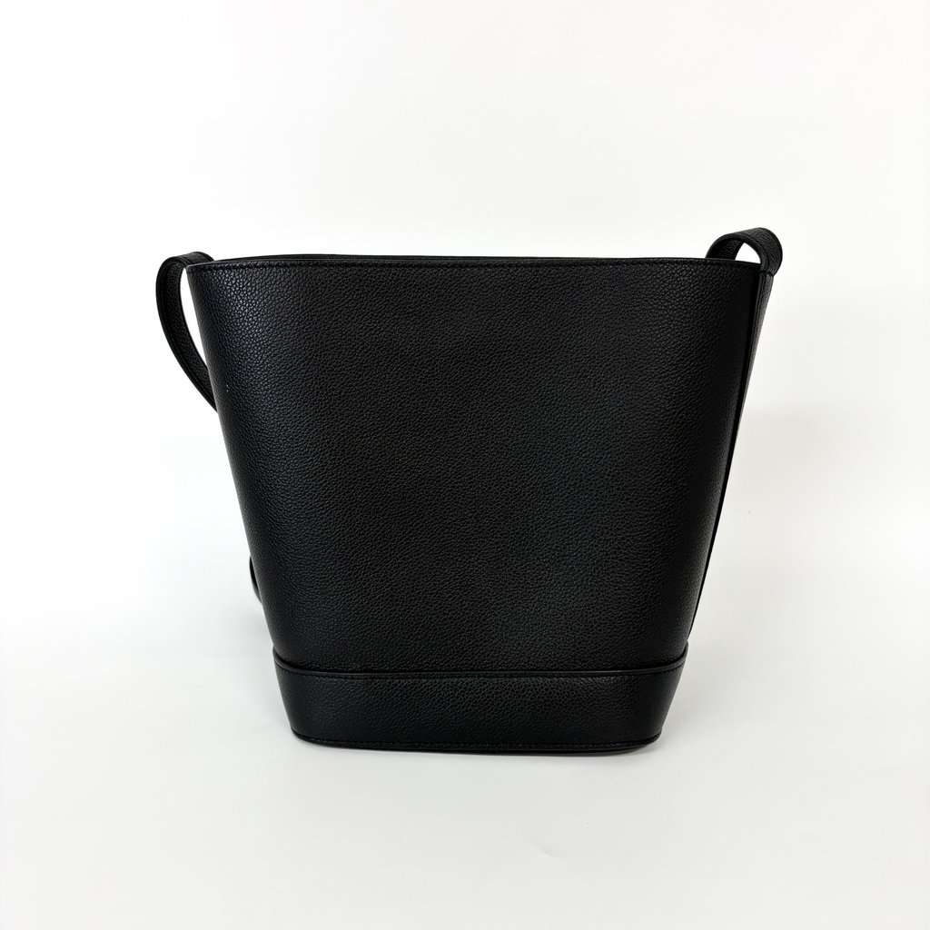Celine Small Bucket Cure Triomphe Black Black Leather Good - Inside View