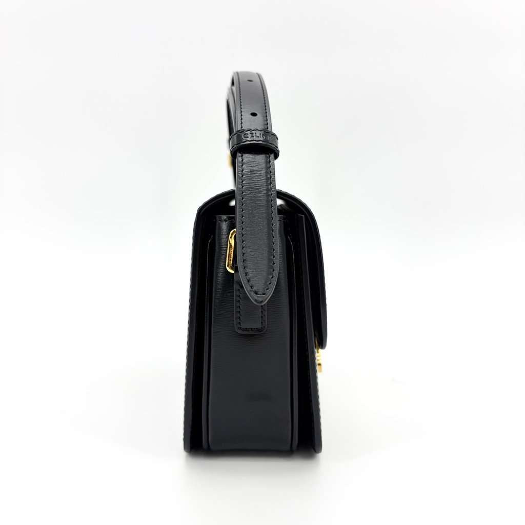 Celine Tin Trionf Bag Shiny Calfskin Black MultiColor Leather Very good - Model View