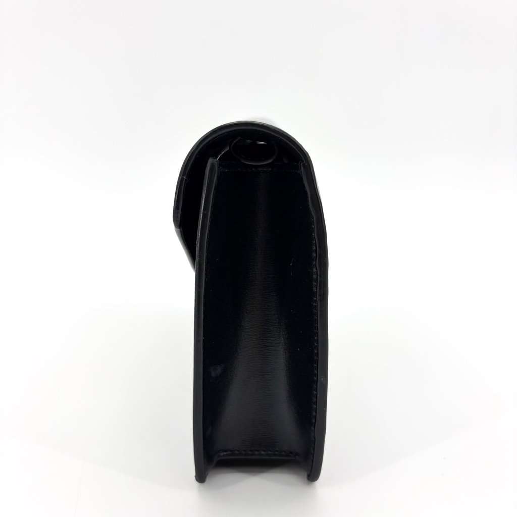Celine Triomphe Shiny Calfskin Clutch Black Black Leather Very good - Model View
