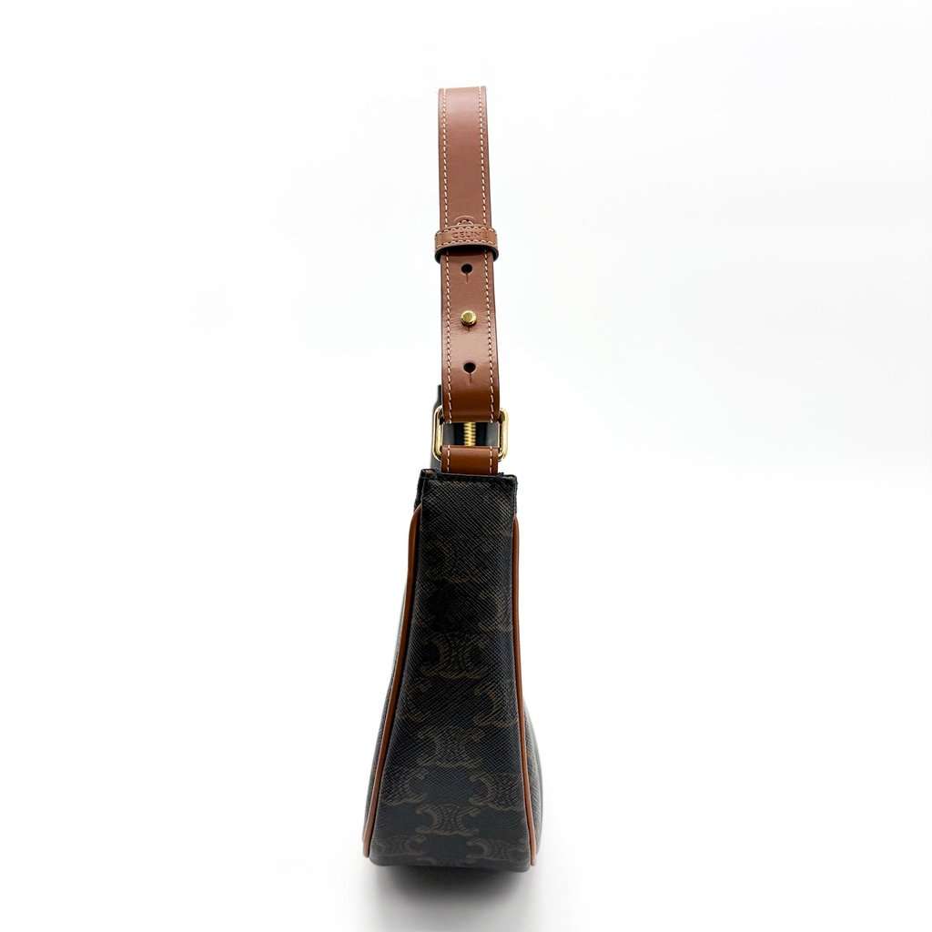 Celine Trionf Canvas Ava Back Tan Black Canvas Very good - Model View