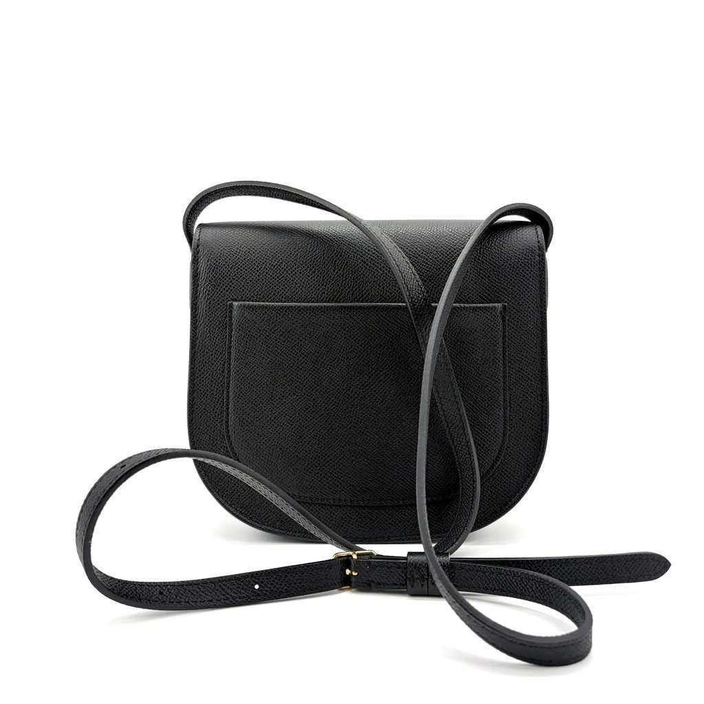 Celine Small Trotter Shoulder Bag Black Black Leather Good - Inside View