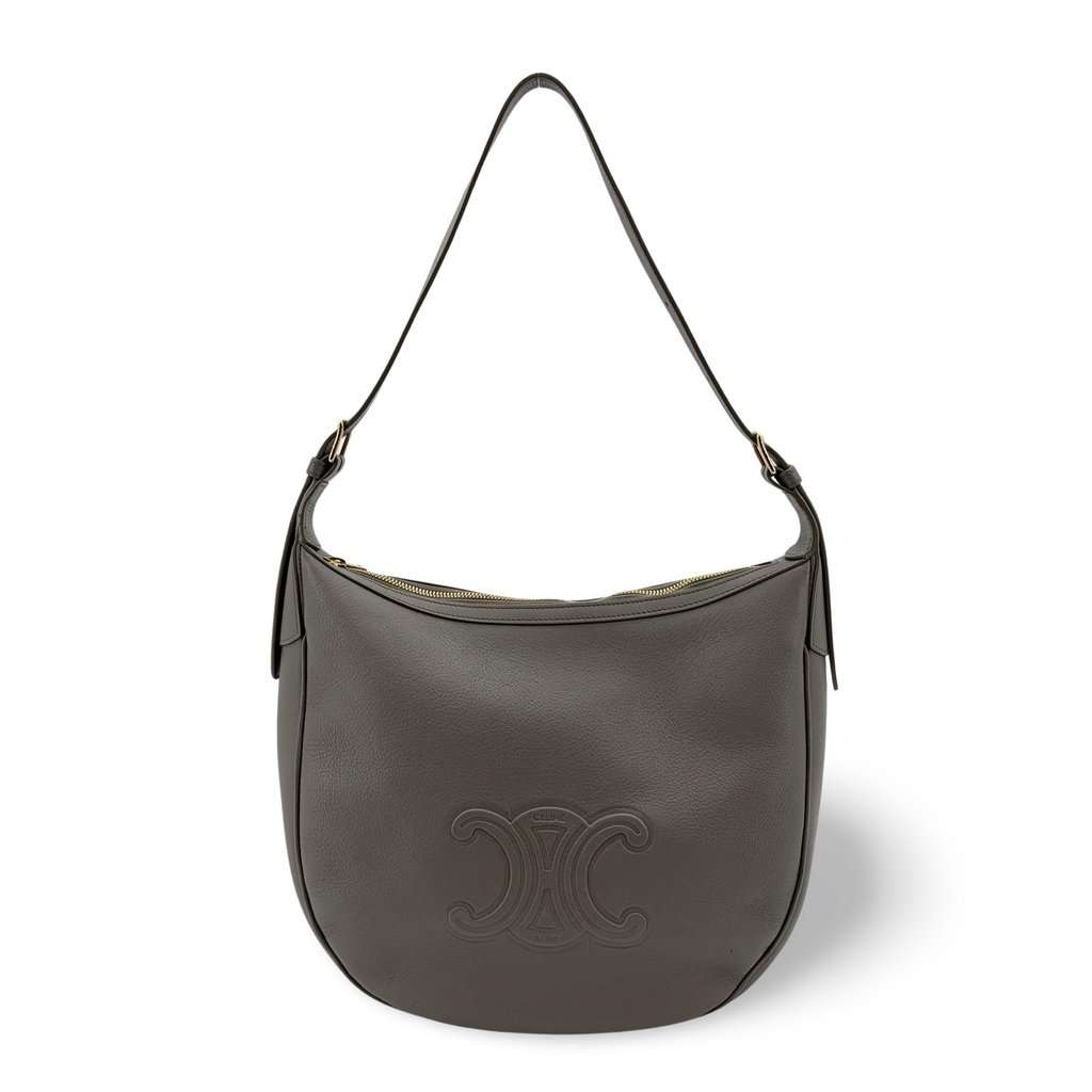 Celine Eloiseback Grained Calfskin Anthracite MultiColor Leather Good - Front View