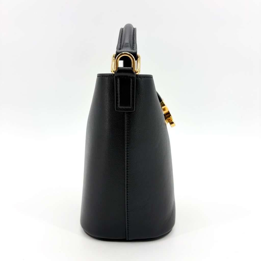 Celine Small Bucket Trionf Shiny Calfskin Black Black Leather Very good - Box View