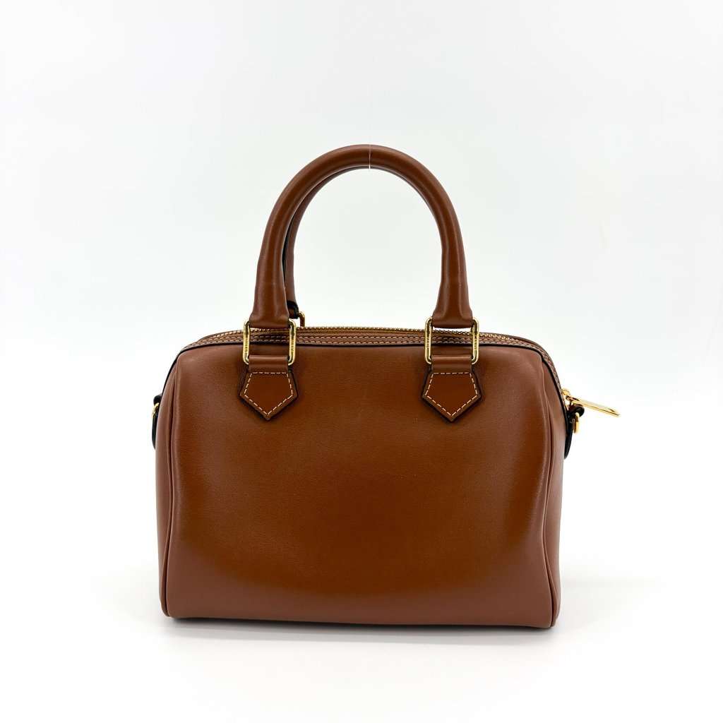 Celine Small Boston Bag Smooth Calfskin Cuir Triomphe Tan Brown Leather Very good - Inside View