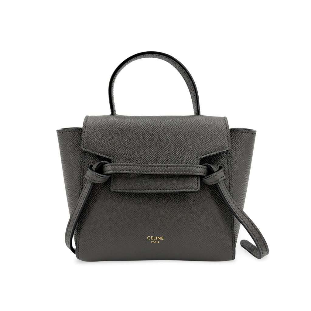 Celine Pico Belt Bag Grained Calfskin Grey MultiColor Leather Very good - Front View