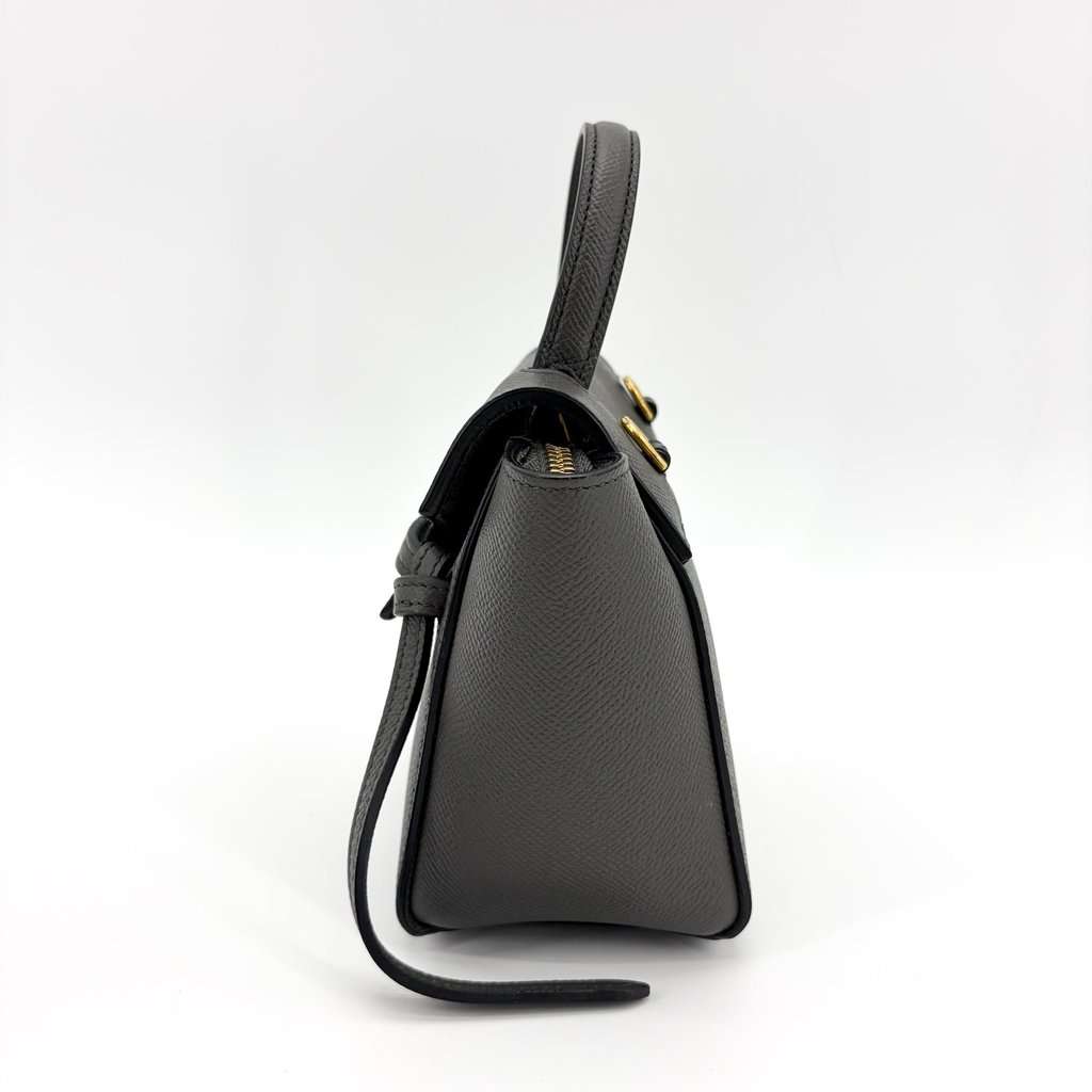 Celine Pico Belt Bag Grained Calfskin Grey MultiColor Leather Very good - Model View