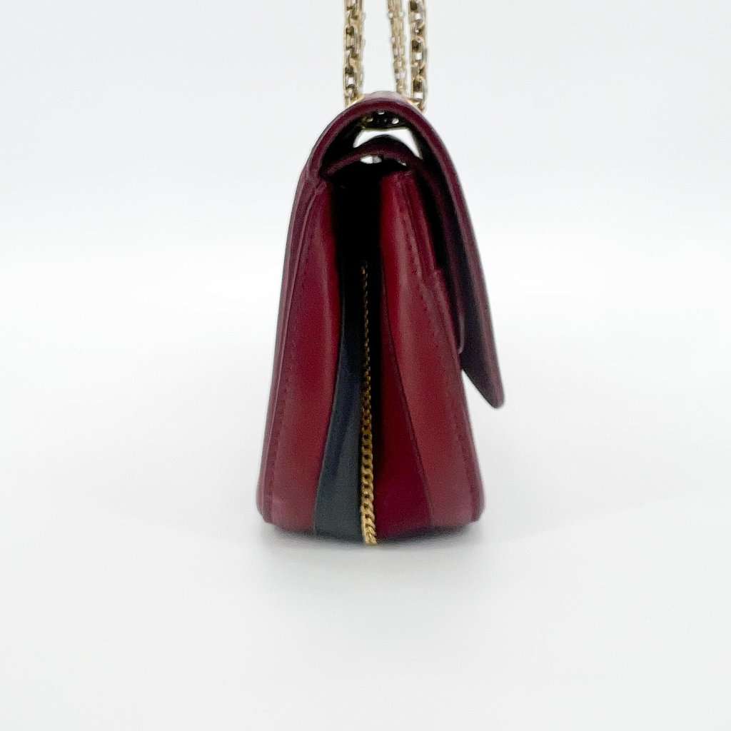Chanel 2.55 Reissue Flap Bag 225 Burgundy Gold Hardware MultiColor Leather Good - Inside View