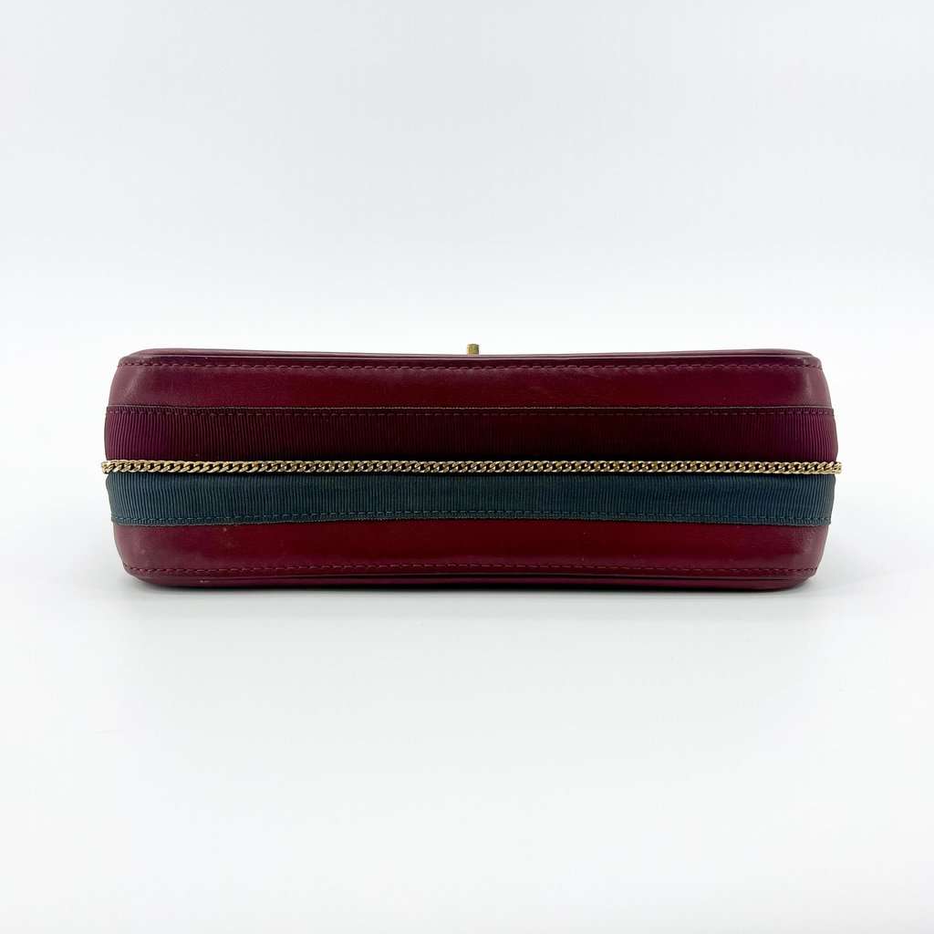 Chanel 2.55 Reissue Flap Bag 225 Burgundy Gold Hardware MultiColor Leather Good - Box View