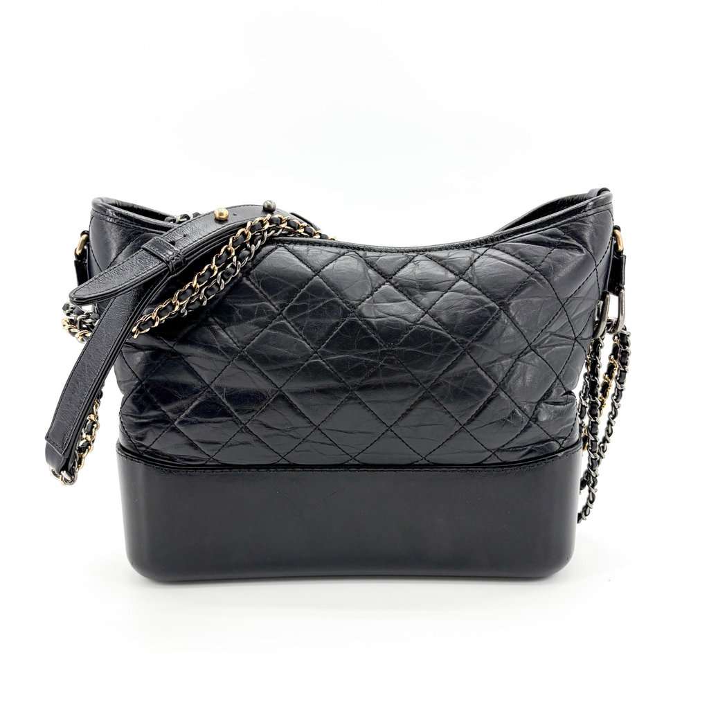 Chanel Gabriel Hobo Bag Medium Black MultiColor Leather Very good - Back View