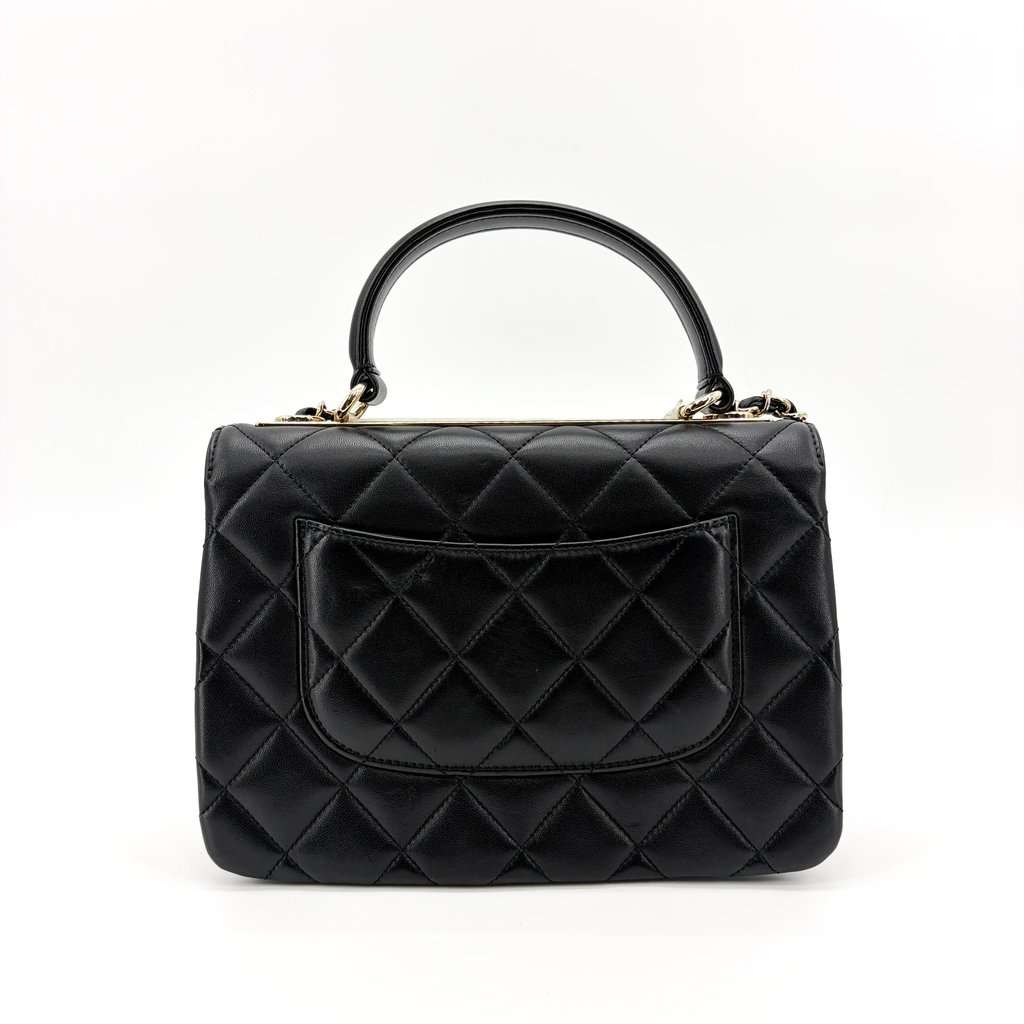 Chanel Trendy CC Small Top Handle Bag Gold Hardware Black Built-in Chip MultiColor Leather Very good - Inside View