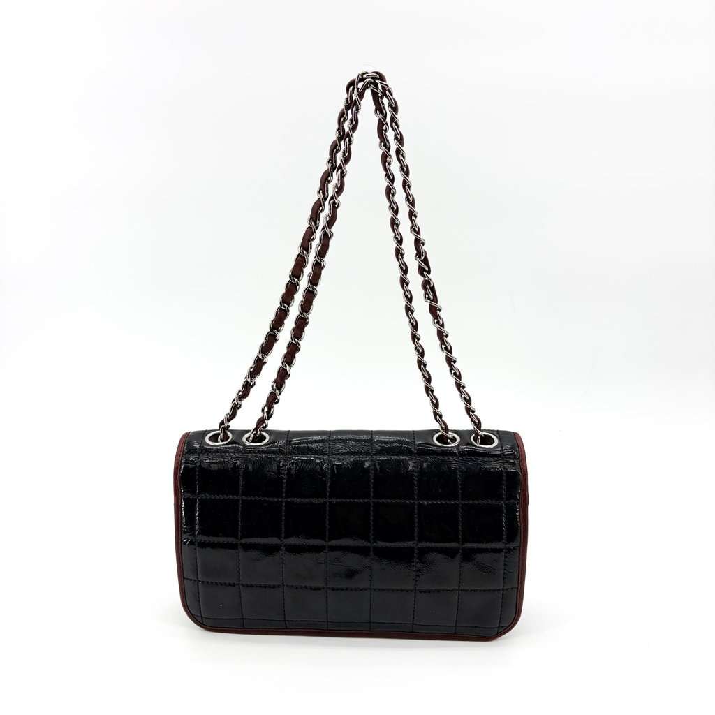 Chanel Ultimate Soft Quilted Pageant Flap Bag Black Burgundy Black Leather Very good - Inside View