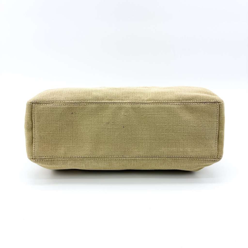 Chanel Celine Vintage Canvas Tortoise Handle Tote Bag Beige Beige Canvas Good - Box View