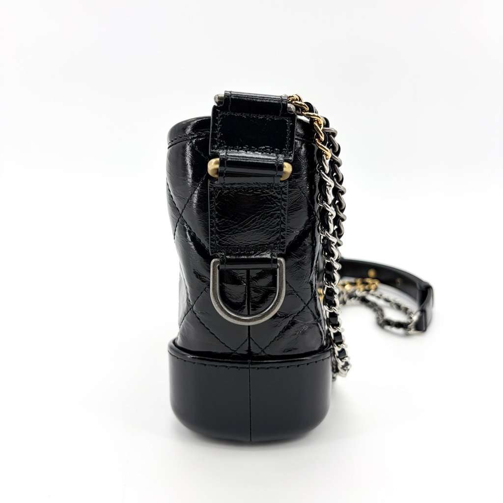 Chanel Small Gabriel Hobo Bag Black Black Leather Very good - Box View
