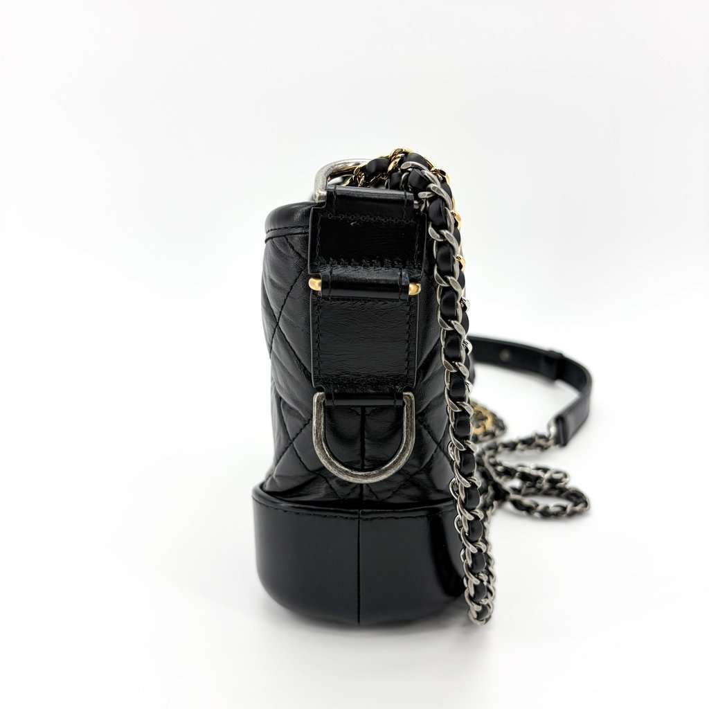 Chanel Gabriel Small Hobo Bag Black Black Leather Very good - Box View