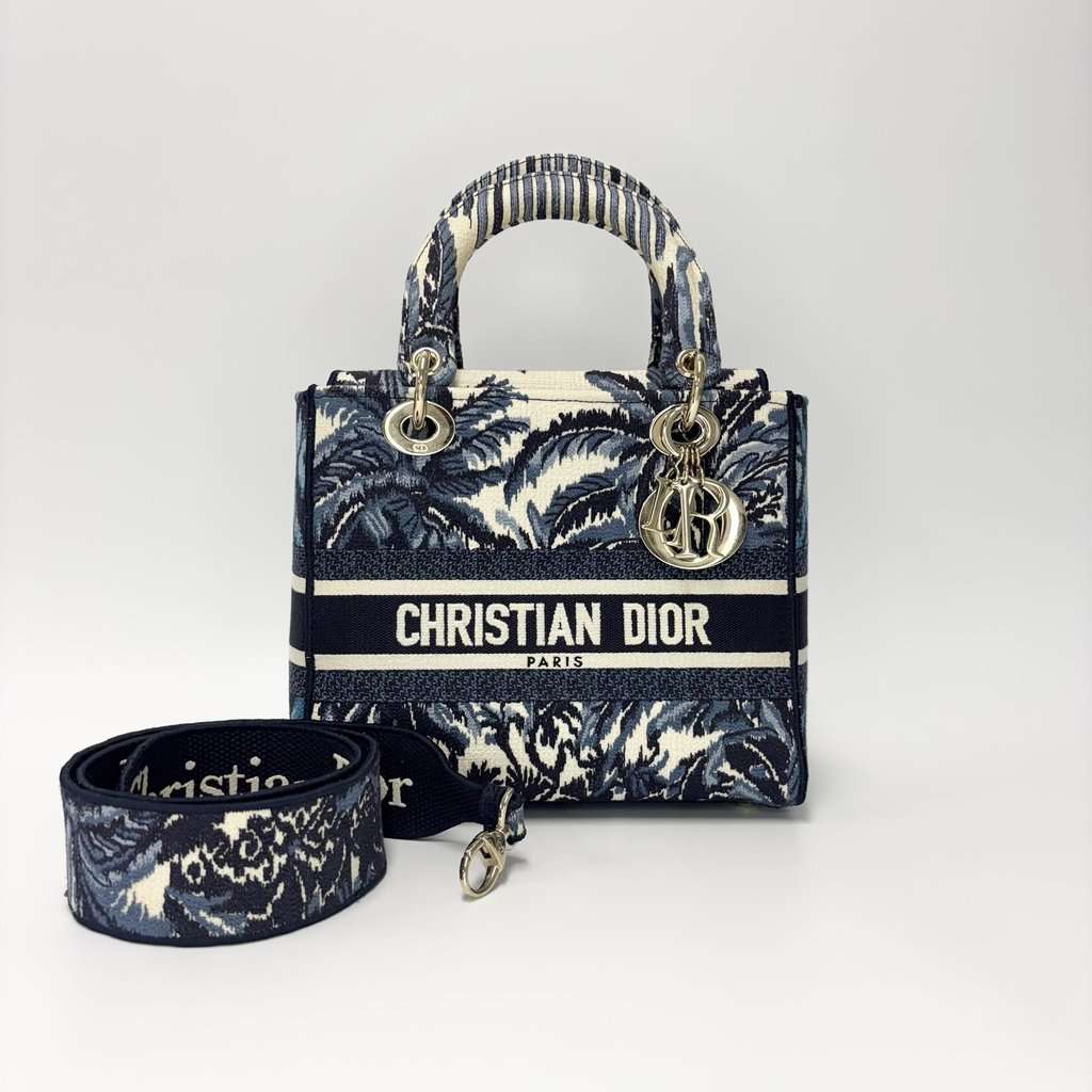 Dior Lady Delight Medium Navy Leather Very good - Inside View