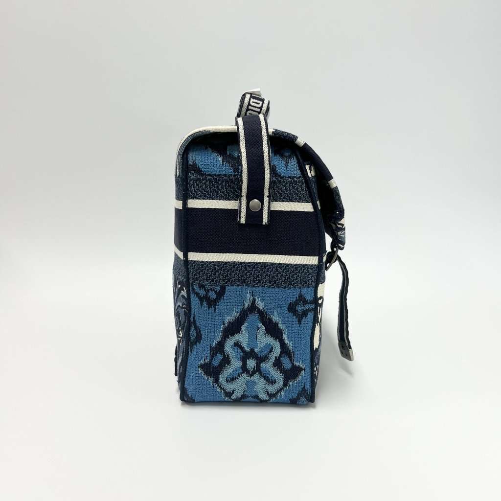 Dior Camp messenger bag Navy Jacquard Very good - Box View