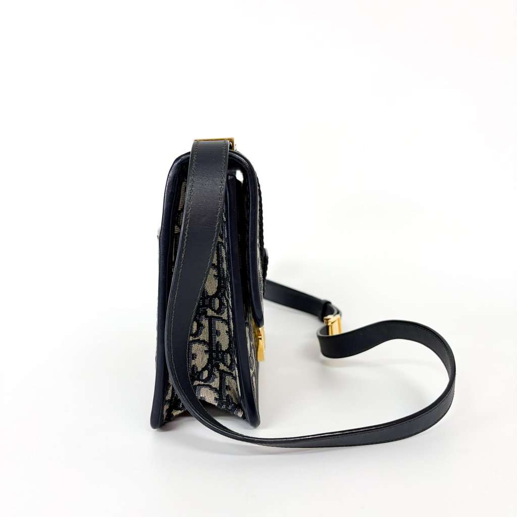 Dior 30 Montaigne Blue Oblique Jacquard Bag MultiColor Jacquard Very good - Box View