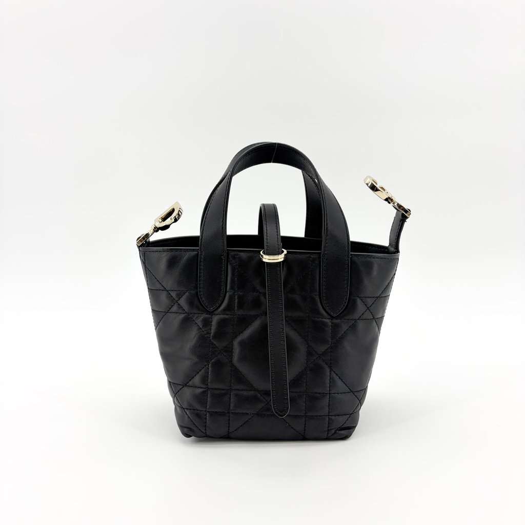 Dior Lady 95.22 Small Bag Black Gold Hardware MultiColor Leather Very good - Inside View