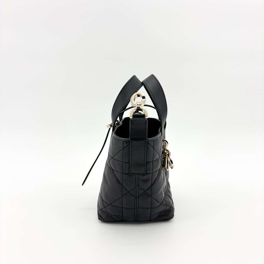 Dior Lady 95.22 Small Bag Black Gold Hardware MultiColor Leather Very good - Box View