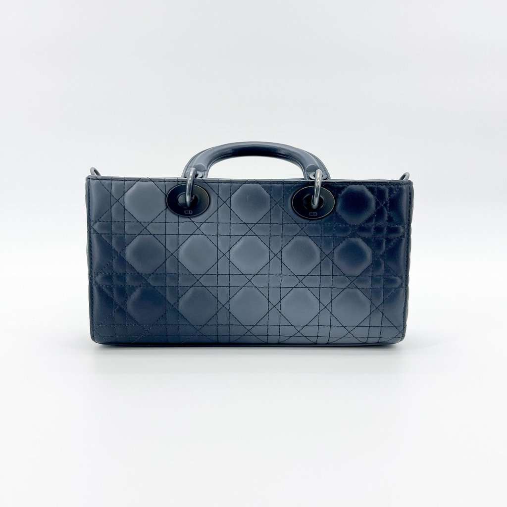 Dior Lady DeJoy Bag Medium Gradient Navy MultiColor Leather Very good - Inside View