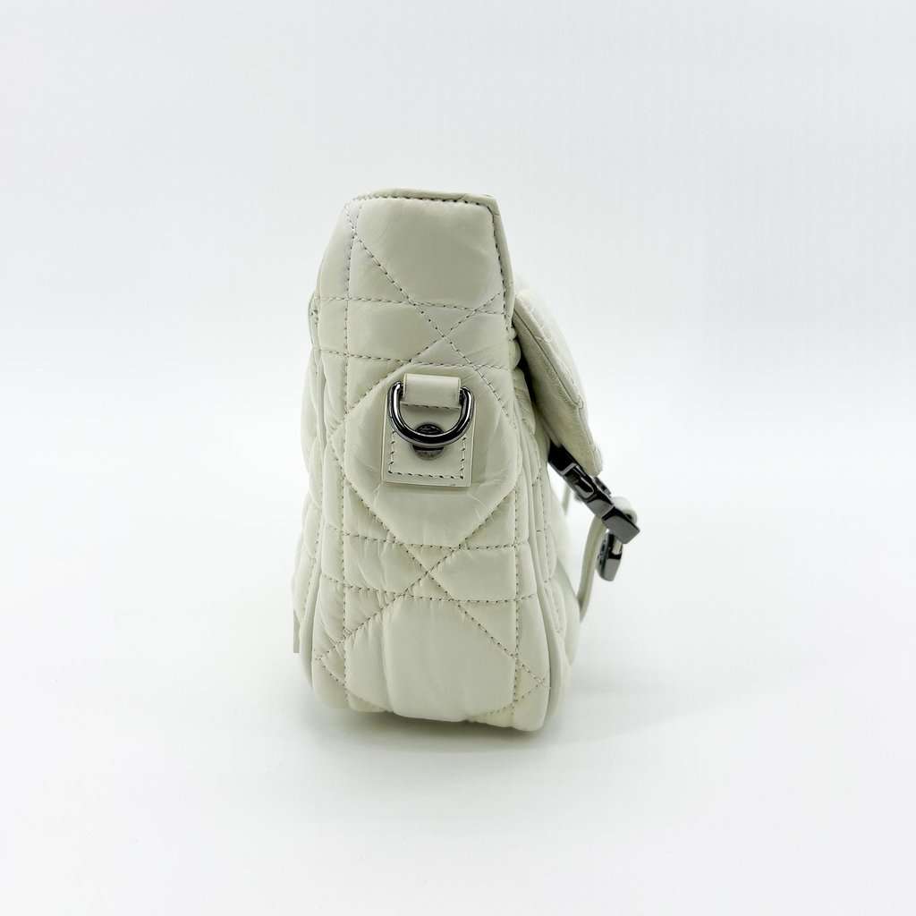 Dior Small Dior Camp Bag White Macro Cannage MultiColor Leather Good - Model View