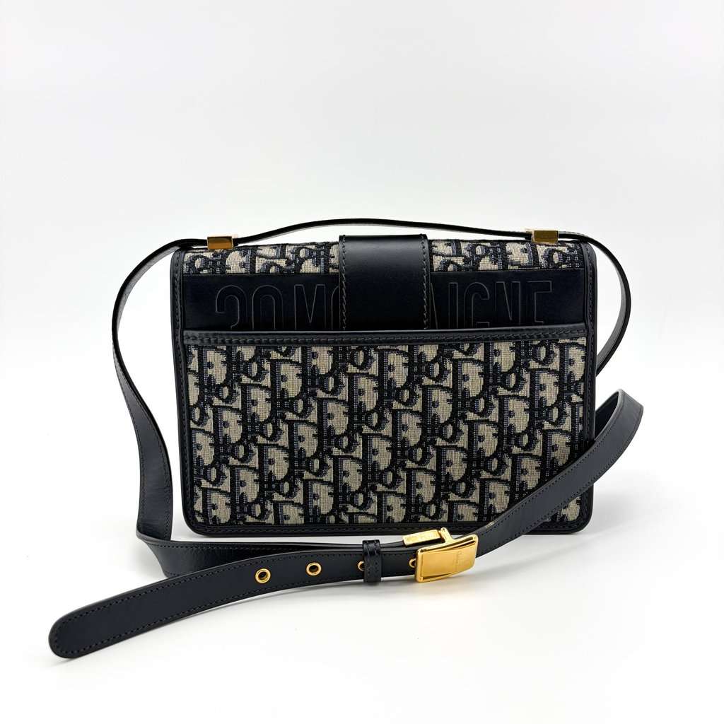 Dior 30 Montaigne Bag Blue Oblique Jacquard MultiColor Jacquard Very good - Inside View