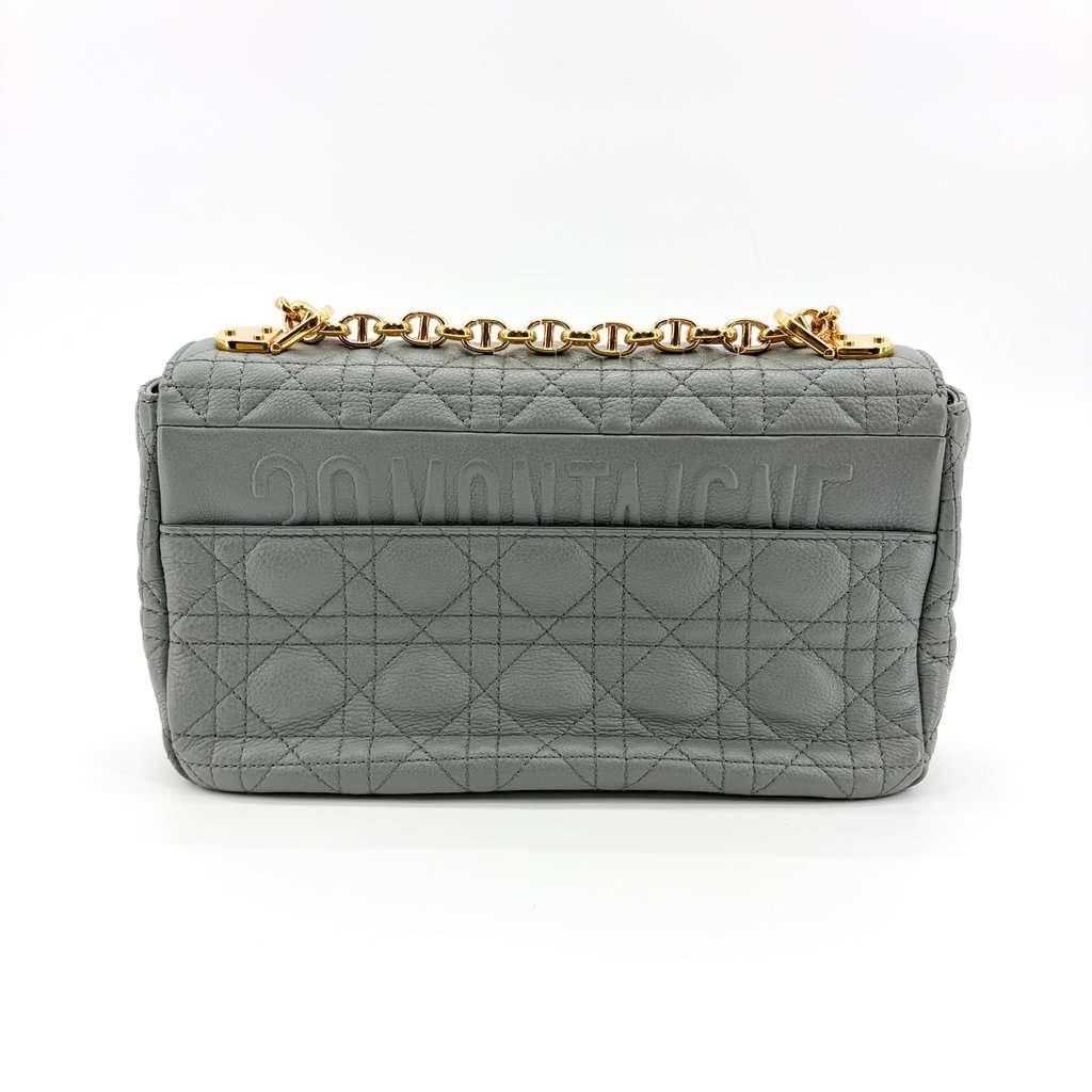 Dior Medium Dior Caro Bag Cloud Blue Gold Hardware MultiColor Leather Very good - Inside View