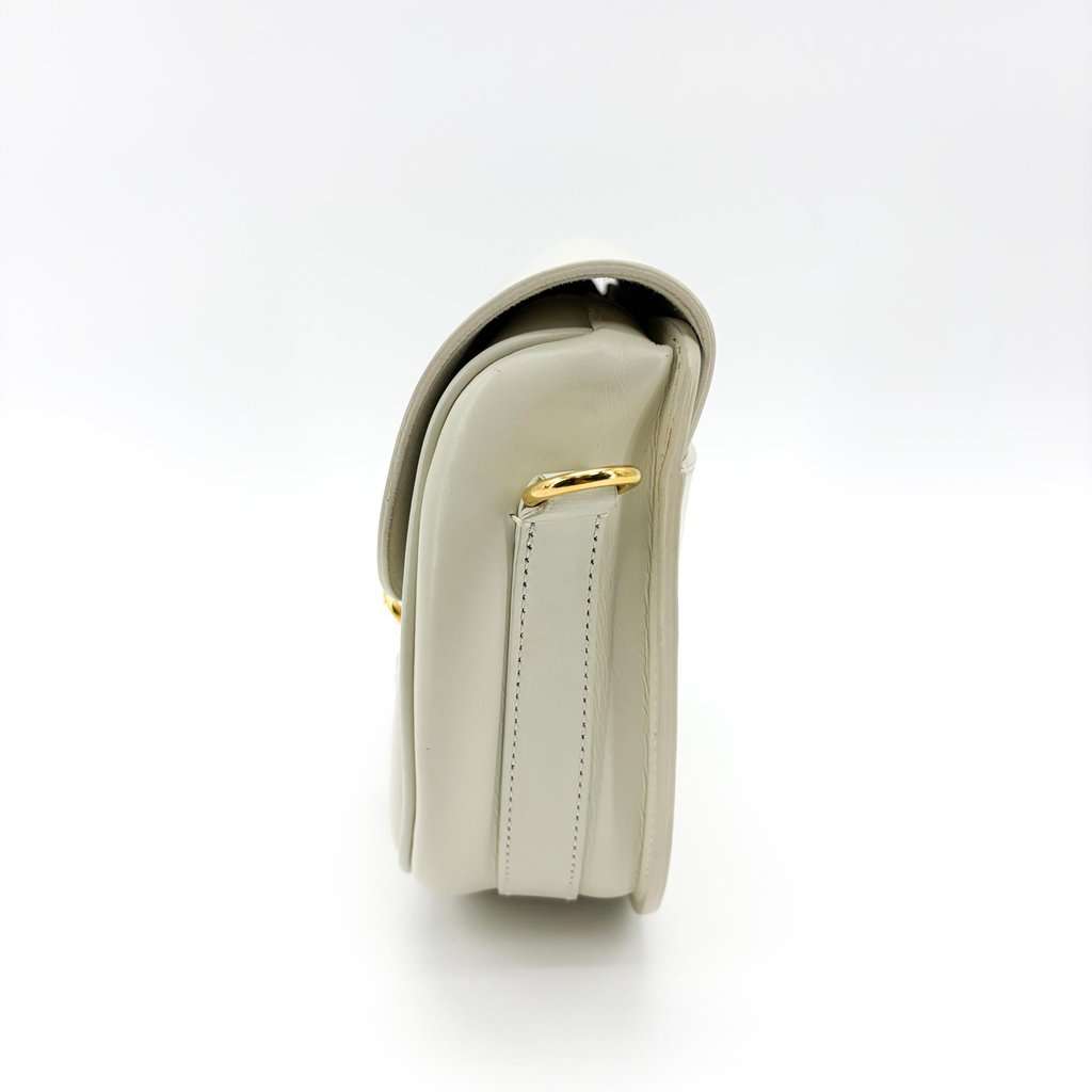 Dior Medium Bobby Bag Latte Box Calfskin Gold Hardware White Leather Very good - Model View