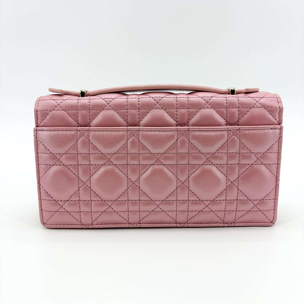Dior Miss Dior Top Handle Pouch Pink Cannage Lambskin Pink Leather Very good - Inside View
