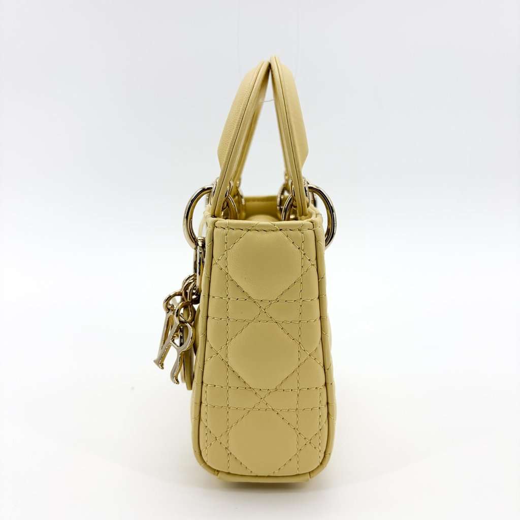 Dior Micro Lady Dior Bag Pastel Yellow Yellow Leather Very good - Model View