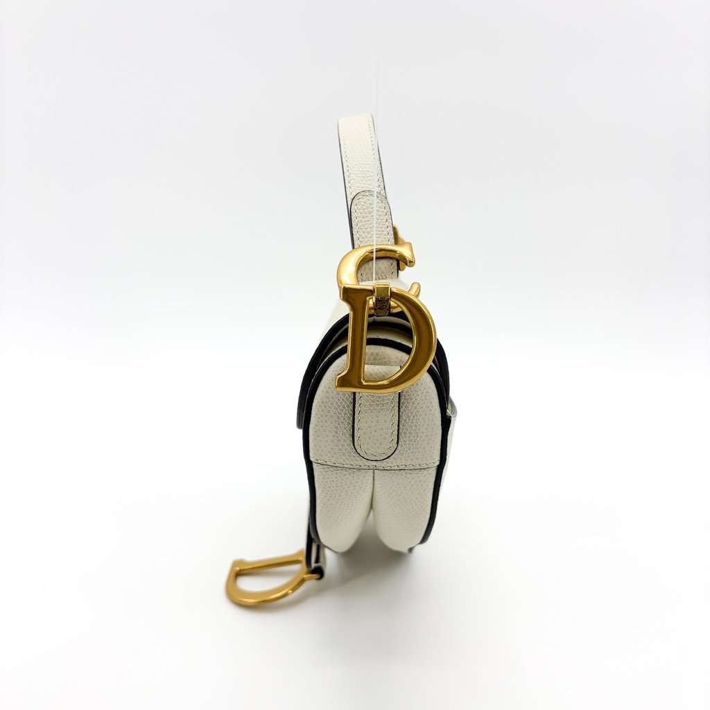 Dior Saddle Bag Latte Grain Gold Hardware + Separate Strap Gold Leather Very good - Box View
