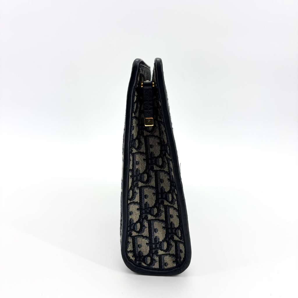 Dior 30 Montaigne Beauty Pouch Blue Oblique Jacquard Beige Jacquard Very good - Box View