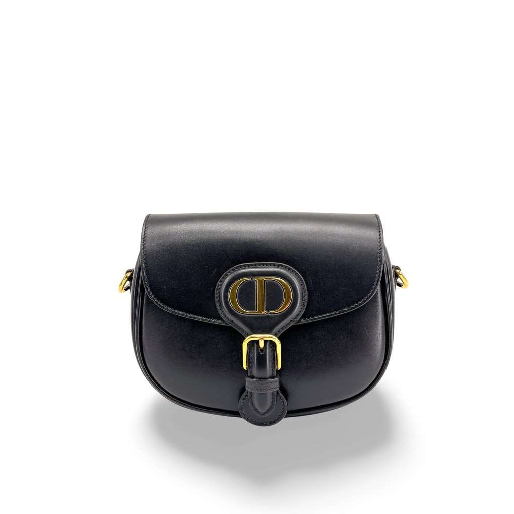 Dior Small Bobby Bag Black Box Calfskin Black Leather Very good - Front View