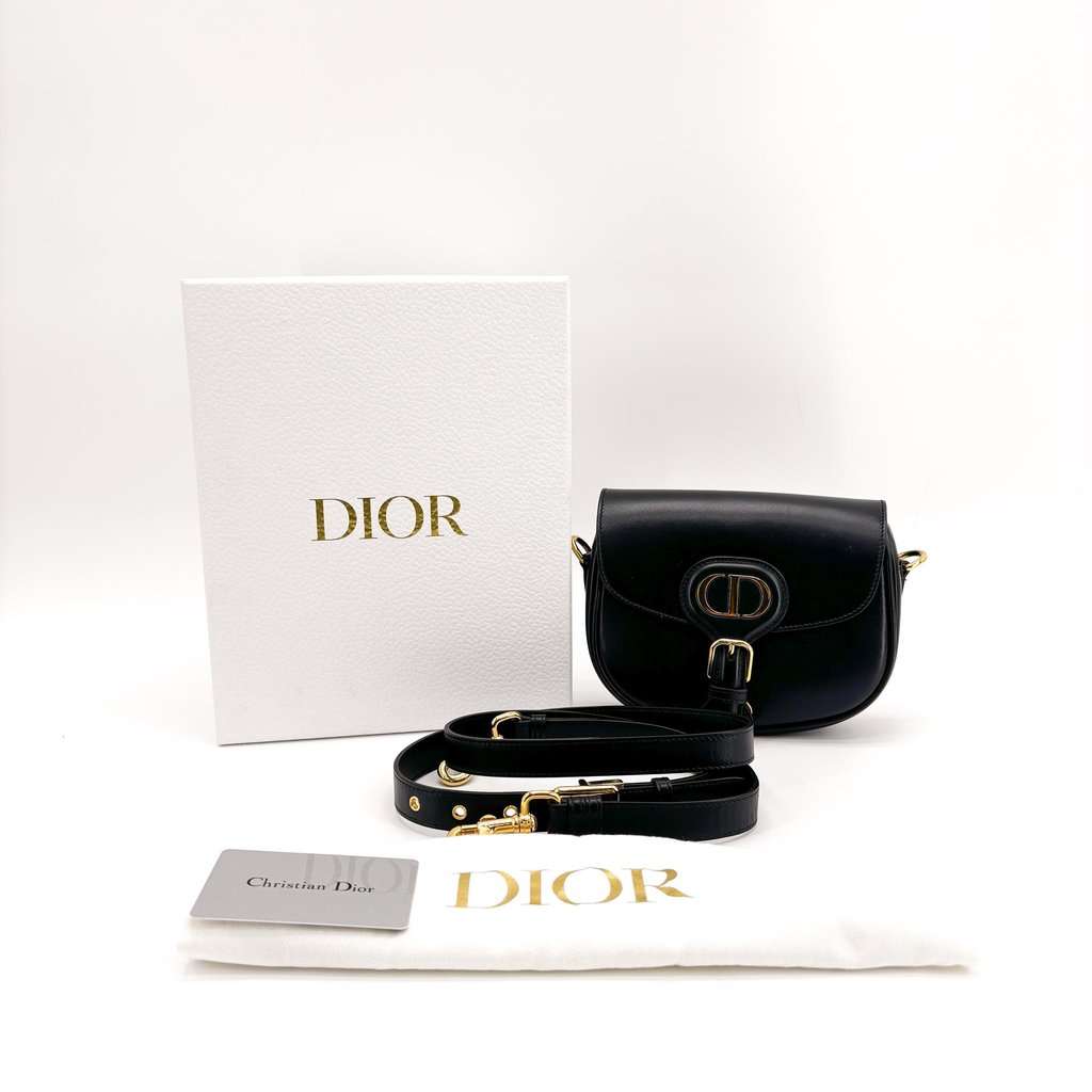 Dior Small Bobby Bag Black Box Calfskin Black Leather Very good - Back View