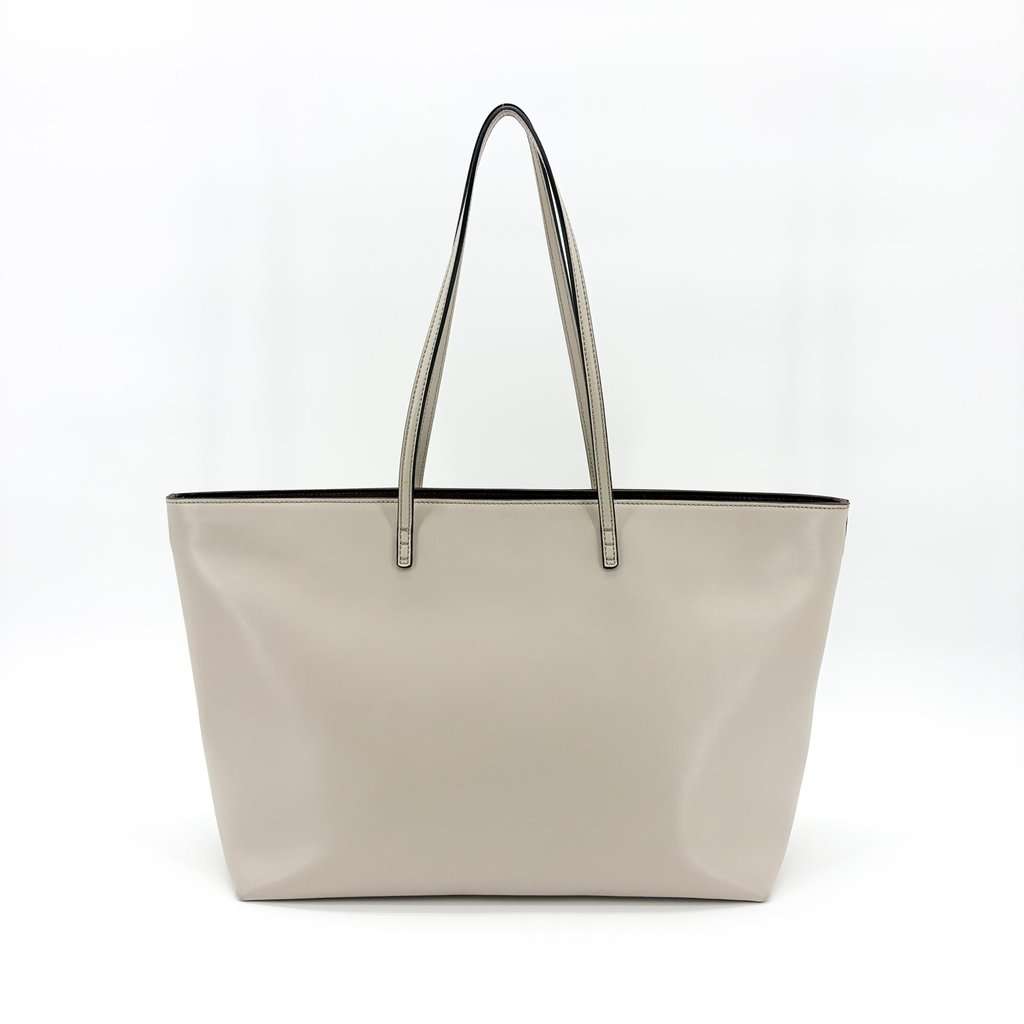 Fendi Monster Eyes Roll Tote Bag Ivory Silver Leather Good - Inside View
