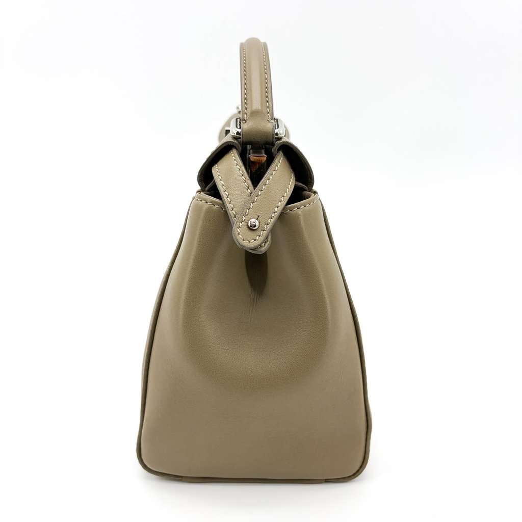 Fendi Peekaboo Mini Dove Grey Silver Beige Leather Fair - Box View